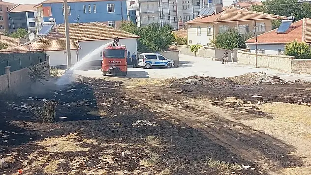 Konya'nın ilçesinde yangın paniği