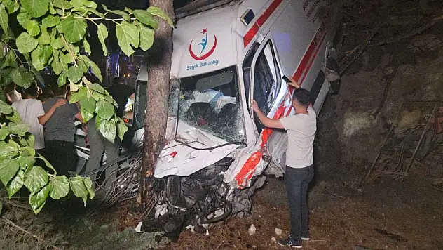 Kamyonet ile hasta nakil ambulansı çarpıştı 5 yaralı