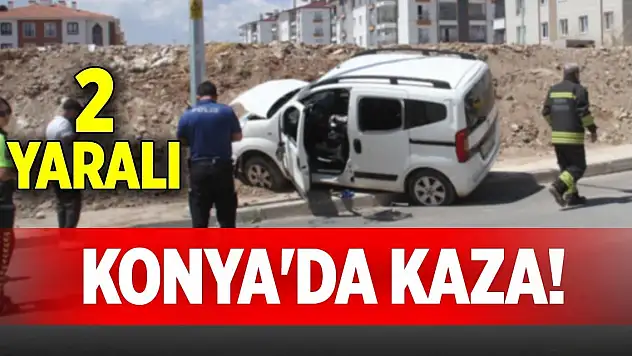 Konya'da kaza! 2 yaralı