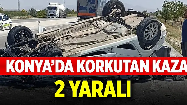 Konya'da otomobiller çarpıştı: 2 yaralı