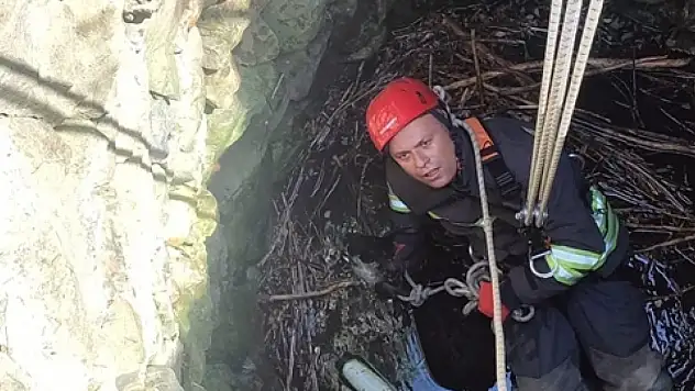 Konya'da kuyuya düştü, böyle kurtarıldı