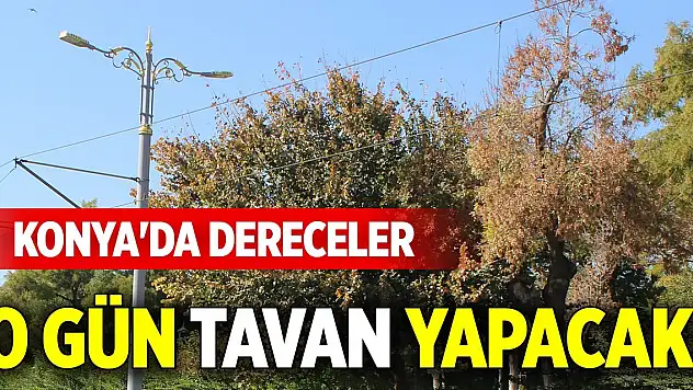 Konya'da dereceler o gün tavan yapacak!