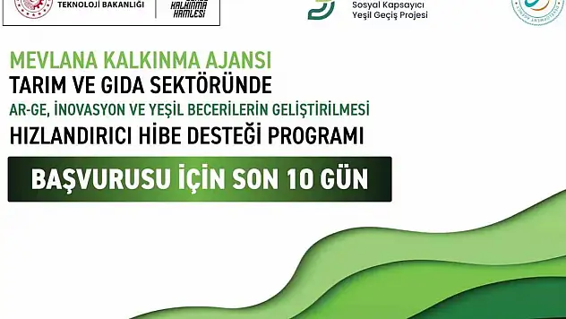 Konya'da 30 milyon liralık destek başvurusu için son 10 gün