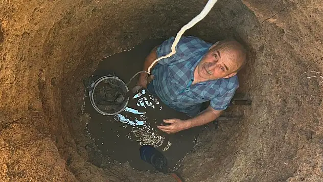 Konya'da 80 yıllık kuyuda ilk kez su bitti