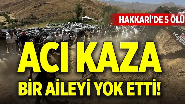 Acı kaza bir aileyi yok etti! Hakkari'de 5 ölü