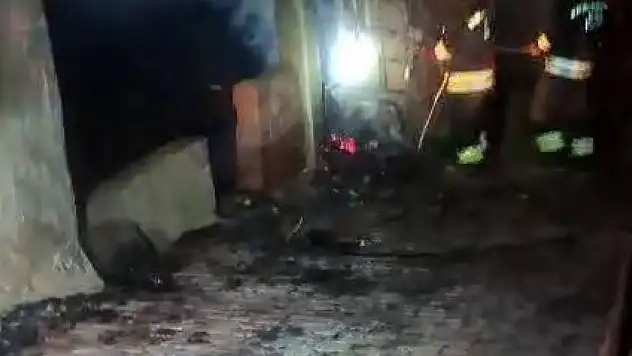 Konya'da korkutan ev yangını