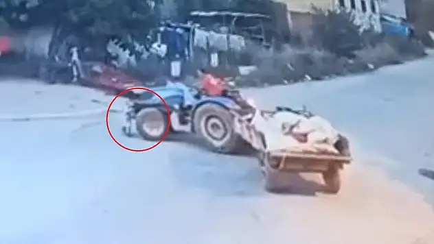 2 yaşındaki Batu traktörün altında kaldı! O anlar kamerada