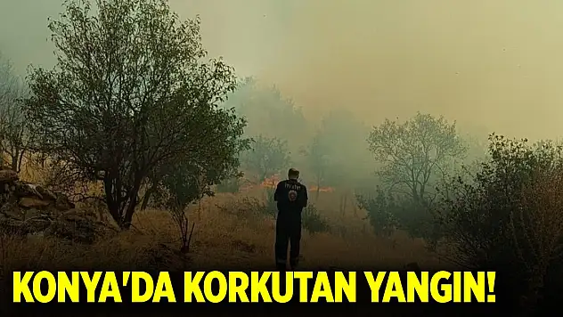 Konya'da korkutan yangın! Ekiplerin zorlu mücadelesi