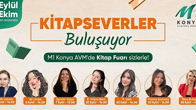 Kitapseverler M1 Konya AVM'de buluşuyor