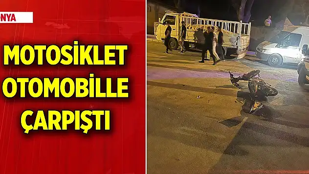 Konya Karapınar'da motosiklet otomobille çarpıştı: 1 yaralı