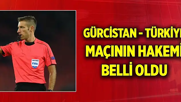 Gürcistan-Türkiye maçının hakemi belli oldu
