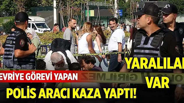 Devriye görevi yapan polis aracı kaza yaptı! Yaralılar var