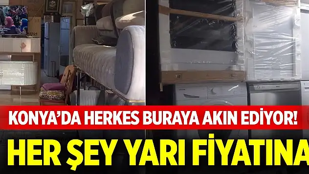 Konya'da herkes buraya akın ediyor! Her şey yarı fiyatına