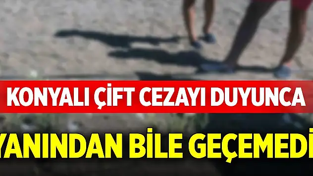 Konyalı çift cezayı duyunca yanından bile geçemedi!
