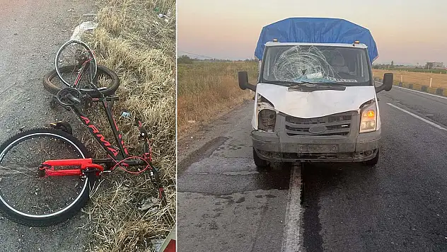Kamyonetin çarptığı bisikletin sürücüsü öldü