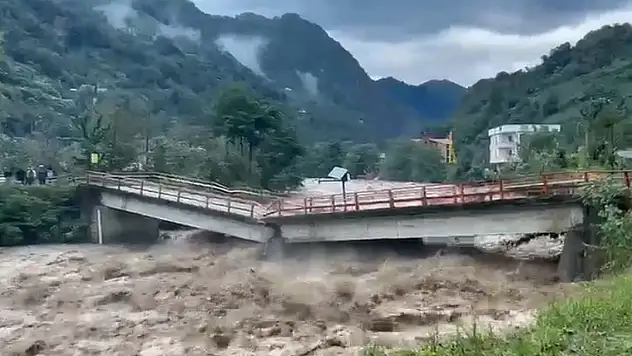 Rize ve Artvin'de yağış, sel ve heyelana neden oldu