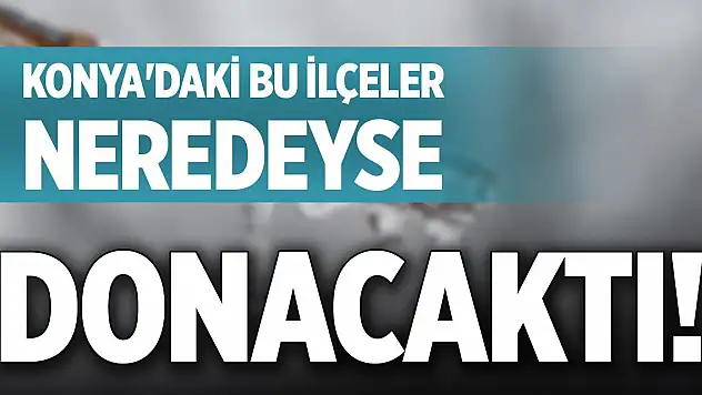 Konya'daki bu ilçeler neredeyse donacaktı!