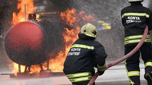 Konya'da itfaiye ekibi 10 bin 502 olaya müdahale etti