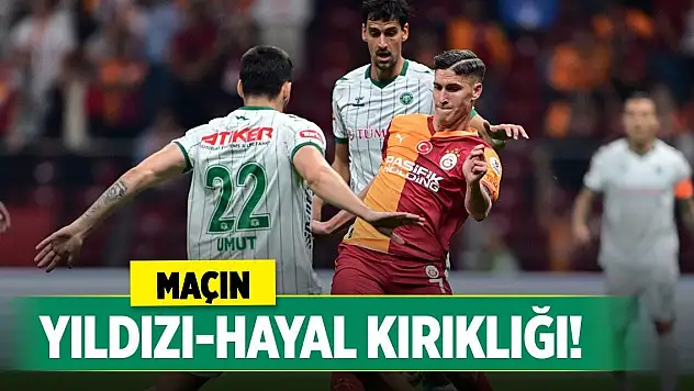Konyaspor'da maçın yıldızı ve hayal kırıklığı netleşti!