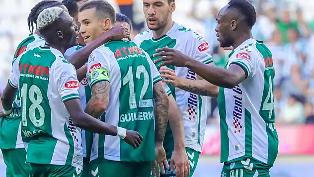 Konyasporlu Muleka'nın galibiyet sevinci!