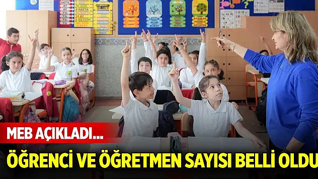 MEB eğitim istatistiklerini açıkladı... Öğrenci ve öğretmen sayısı belli oldu