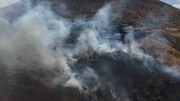 Patlıcan közlerken ormanı yaktılar