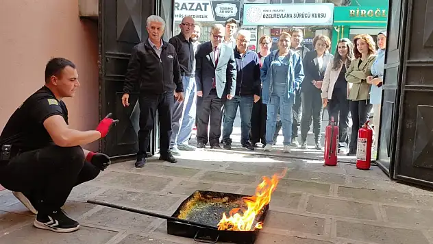 CİB Konya Bölge Müdürlüğünde yangın eğitimi ve tatbikatı
