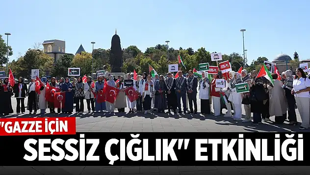 Konya'da 'Gazze İçin Sessiz Çığlık' etkinliği