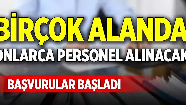 Birçok alanda onlarca personel alınacak! Başvurular başladı