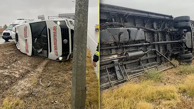 Yolcu minibüsü devrildi: 7 yaralı