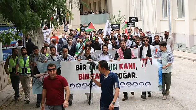 Konya'da üniversite öğrencileri, Gazze için tek yürek oldu