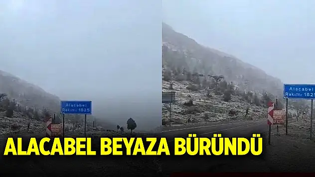 Alacabel'e yılın ilk karı yağdı