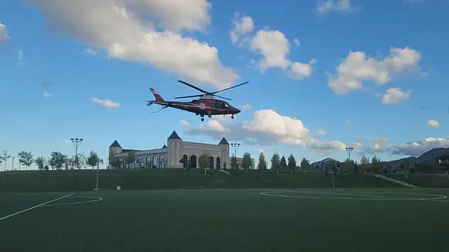 Konya'da hava ambulansı onun için havalandı