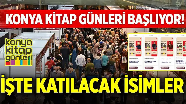 Konya Kitap Günleri başlıyor! İşte katılacak isimler