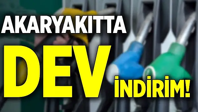Akaryakıtta dev indirim!