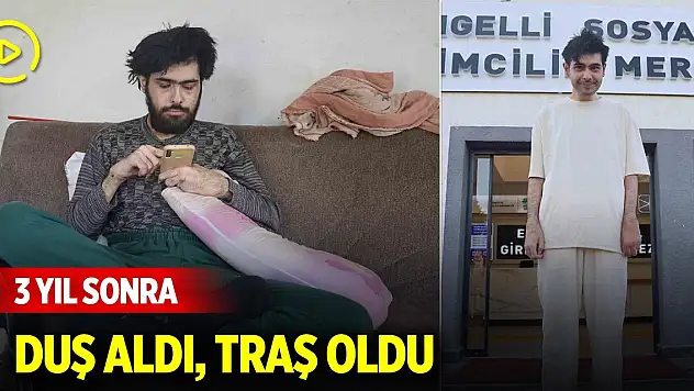 Evden çıkmayan telefon bağımlısı genç, 3 yıl sonra duş aldı, traş oldu