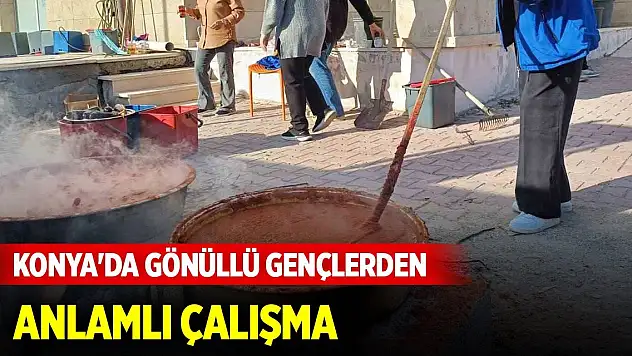 Konya'da gönüllü gençlerden anlamlı çalışma