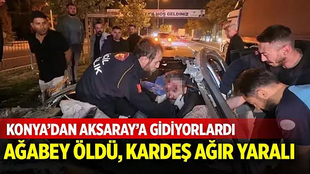 Konya yolunda otomobil tıra arkadan çarptı: 1 ölü 1 ağır yaralı