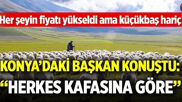 Her şeyin fiyatı yükseldi ama küçükbaş hariç! Konya'daki başkan konuştu: 'Herkes kafasına göre'