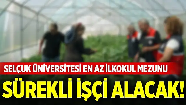 Selçuk Üniversitesi en az ilkokul mezunu sürekli işçi alacak!