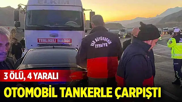 Otomobil tankerle çarpıştı: 3 ölü, 4 yaralı