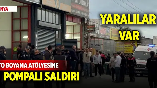 Konya'da oto boyama atölyesine pompalı saldırı: Yaralılar var