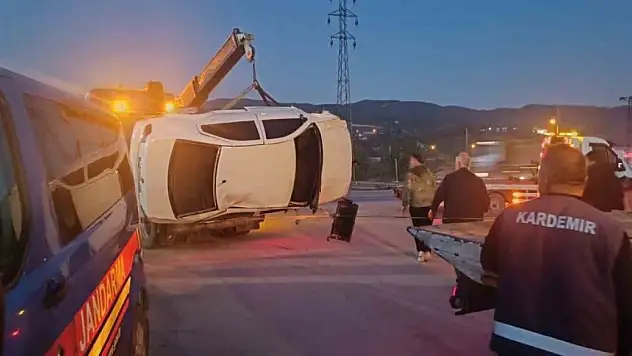 Kontrolden çıkan otomobil takla attı: Yaralılar var