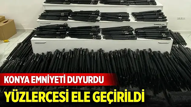 Konya'da yüzlerce silah ve silah parçası ele geçirildi