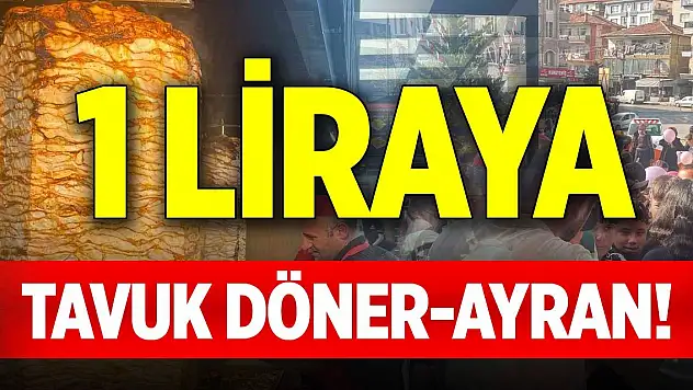 1 liraya tavuk döner-ayran!