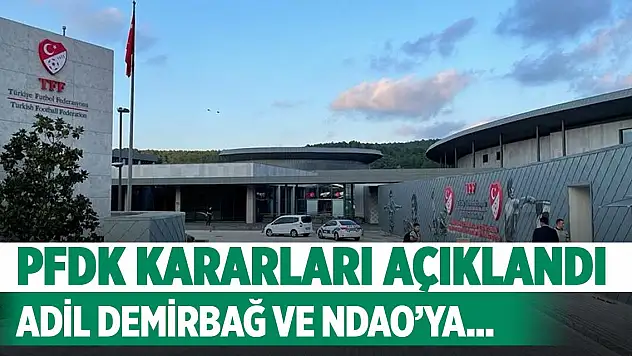 PFDK kararları açıklandı! Adil Demirbağ ve Ndao'ya...