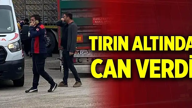 Tırın altında kalan adam hayatını kaybetti
