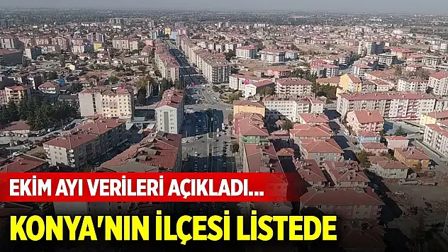 Ekim ayı verileri açıkladı... Konya'nın ilçesi listede