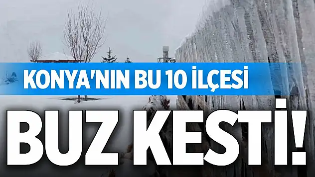 Konya'nın bu 10 ilçesi buz kesti!