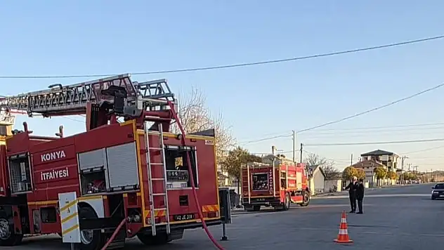 Konya'da ev ve dorsede çıkan yangın korkuttu